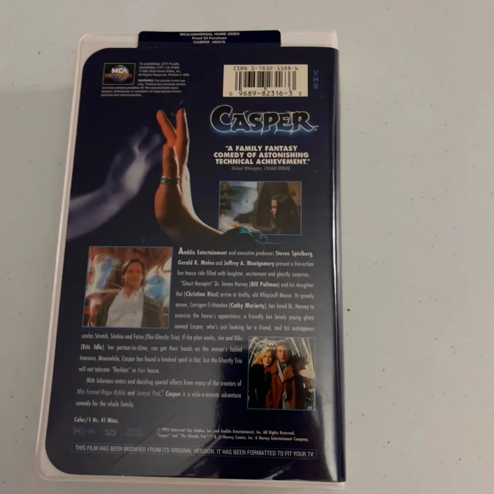 MCA Universal Casper VHS Movie 82316